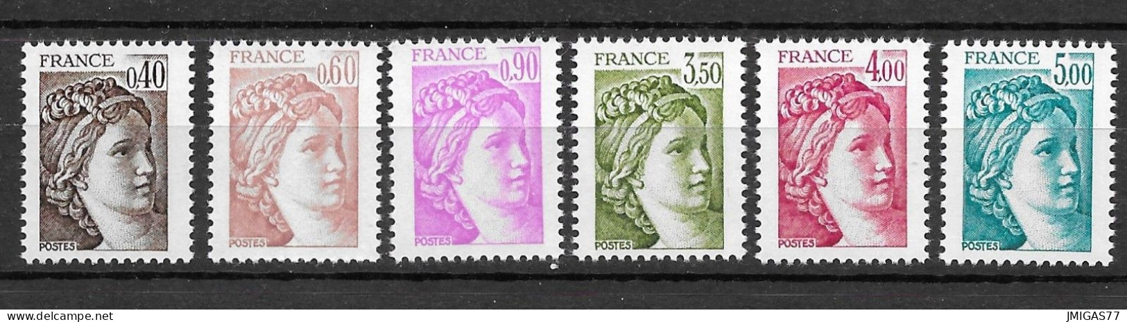 FRANCE N°2118 à 2123 Série Complète Neuve ** MNH - Unused Stamps
