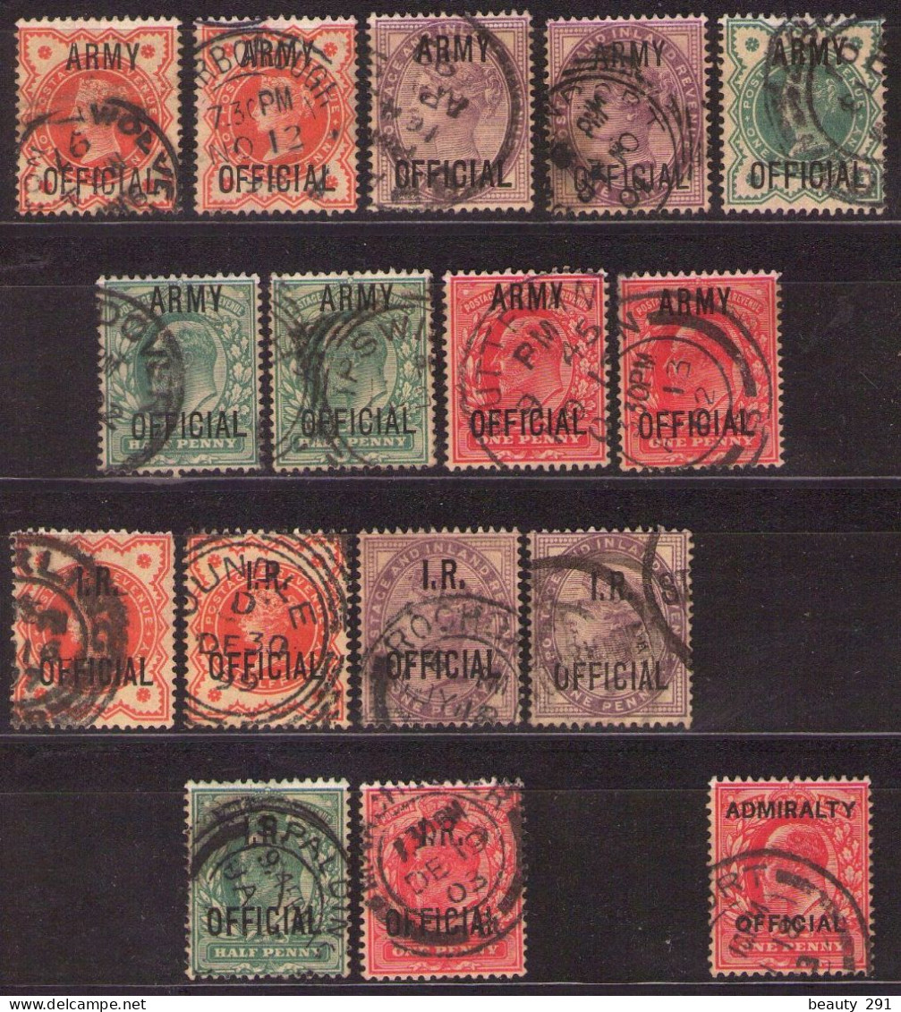 GREAT BRITAIN 1888-1902  OFFICIAL  LOT - Dienstzegels
