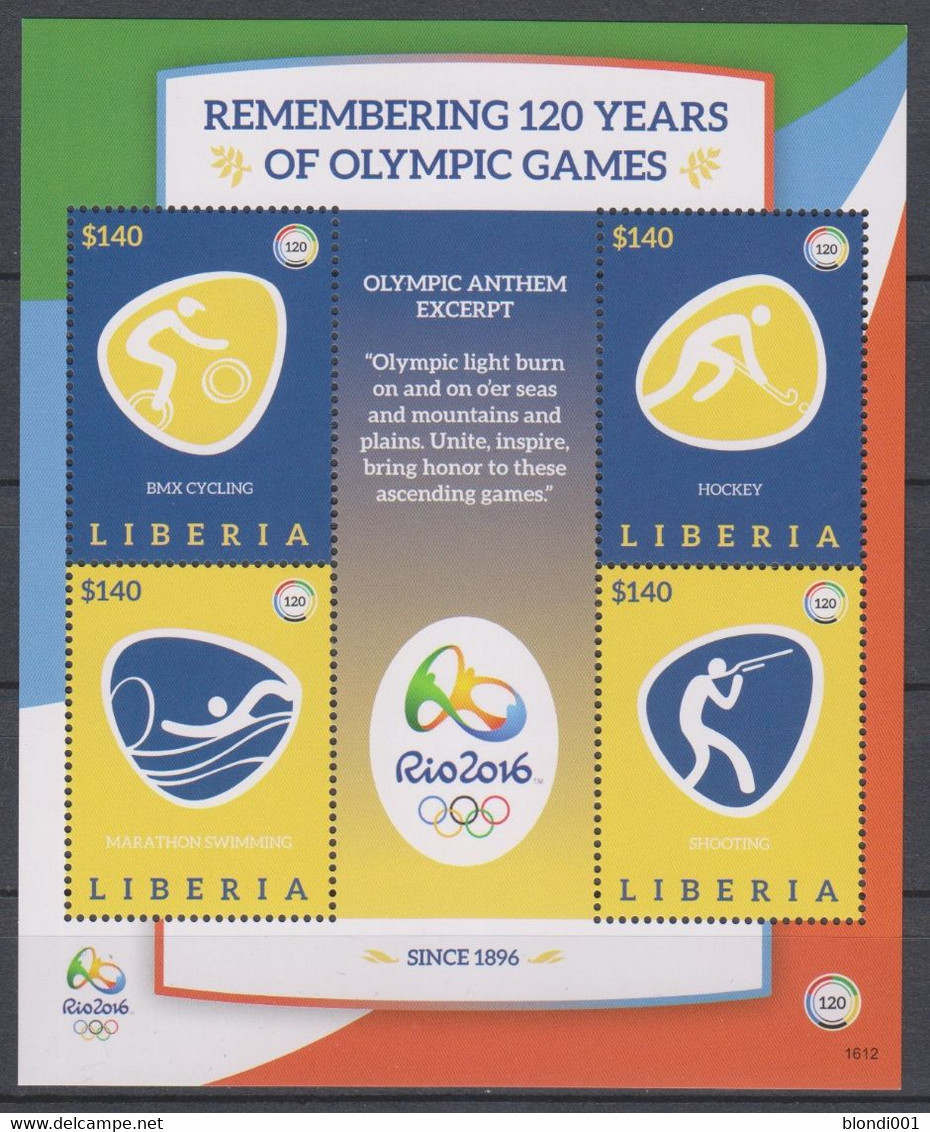 Olympics 2016 - Shooting - LIBERIA - S/S MNH - Eté 2016: Rio De Janeiro