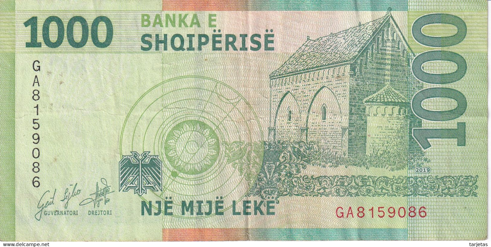 BILLETE DE ALBANIA DE 1000 LEKE DEL AÑO 2019 (BANKNOTE) - Albanien