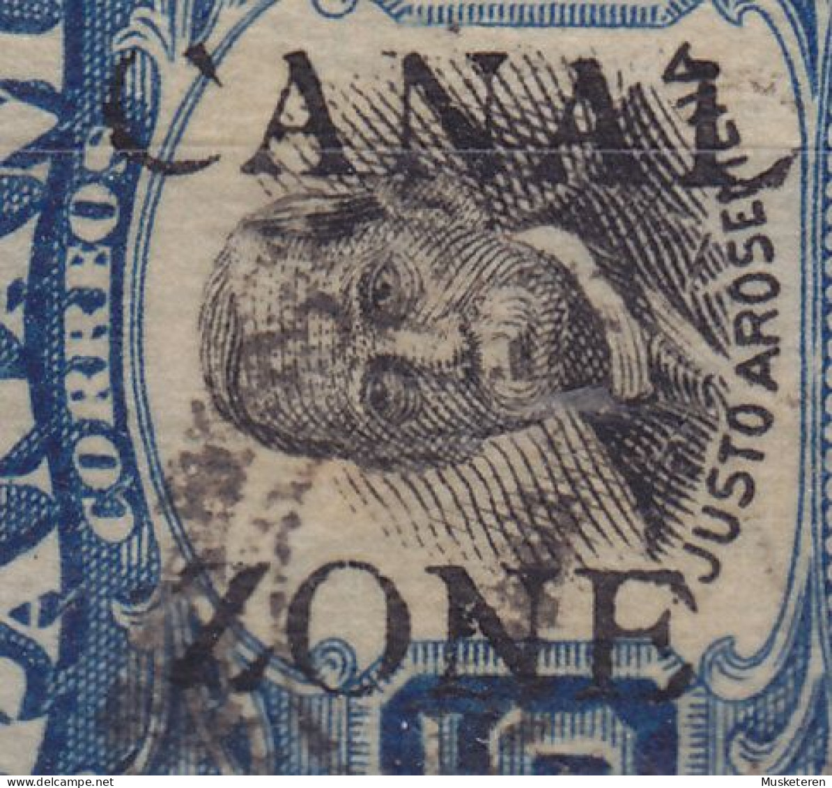 Panama Canal Zone 1906 Mi. 19, Aufdruck Overprinted CANAL ZONE, ERROR Variety 'Part Of 'C' & 'Z' Missing' (2 Scans) - Zona Del Canale / Canal Zone