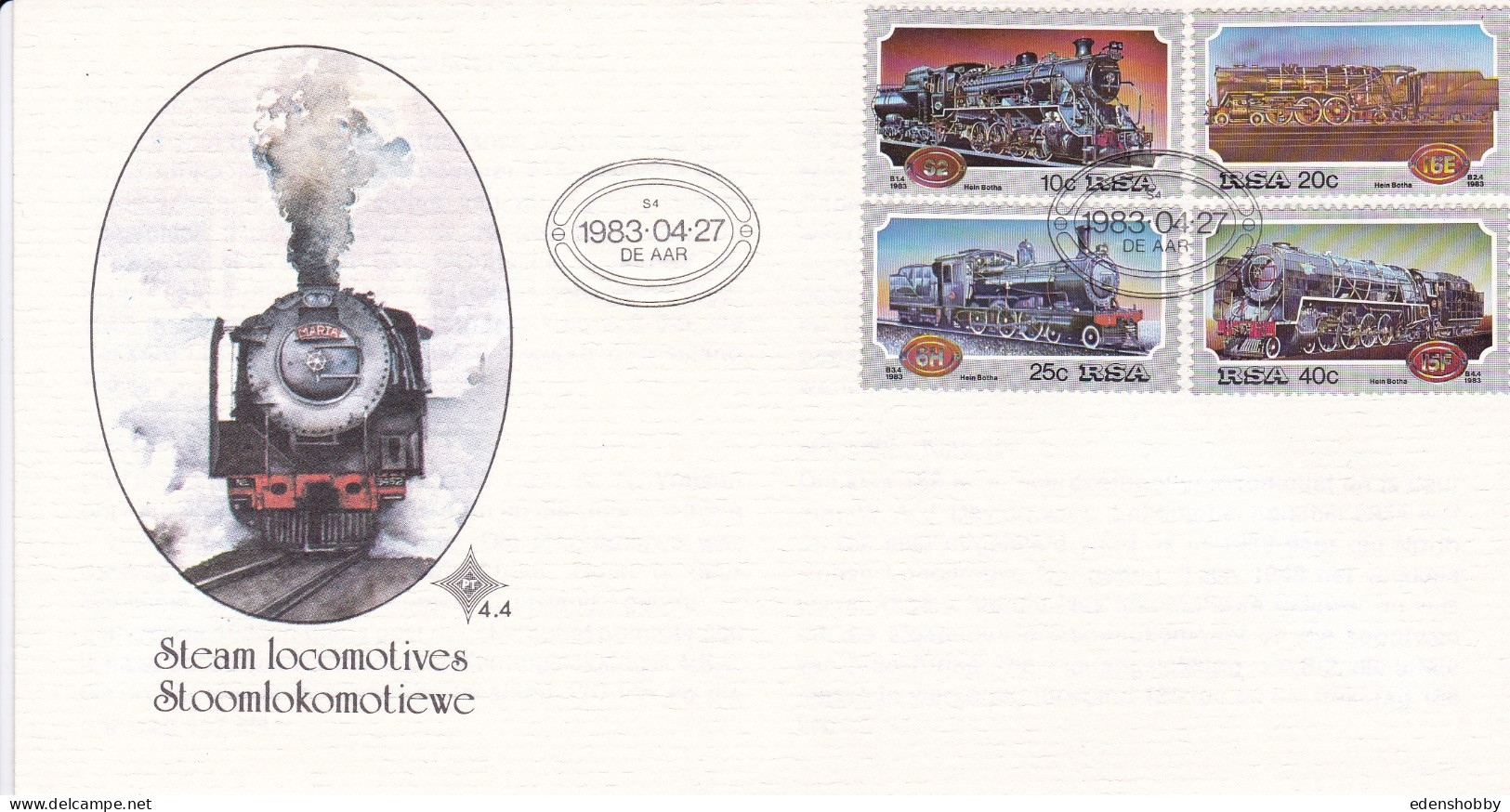 SPECIAL SUNDAY OFFER SOUTH AFRICA - ALL FDCs 1880-1984 - 36 Official First Day Covers