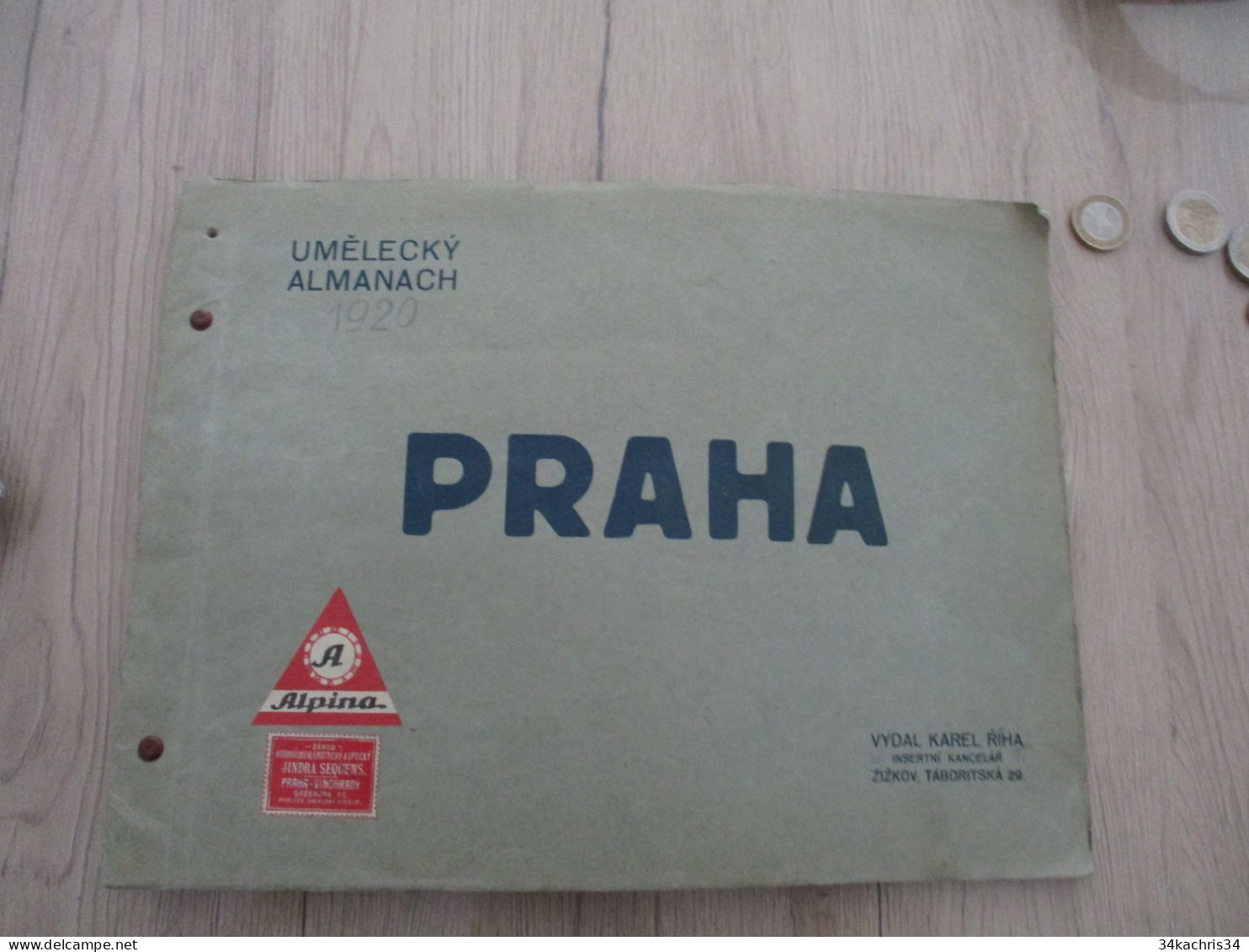 N7 Almanach Grand Format 1920 Praha Prague Tchéquie Czech 39 Pages De Photos Pub Et Texte - Idiomas Eslavos