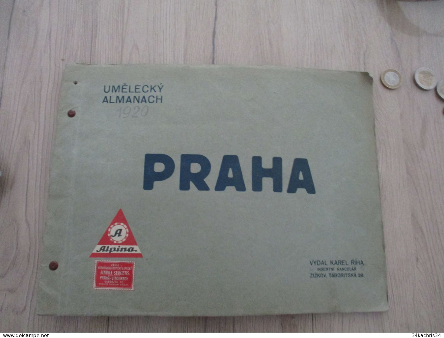 N7 Almanach Grand Format 1920 Praha Prague Tchéquie Czech 39 Pages De Photos Pub Et Texte - Lingue Slave
