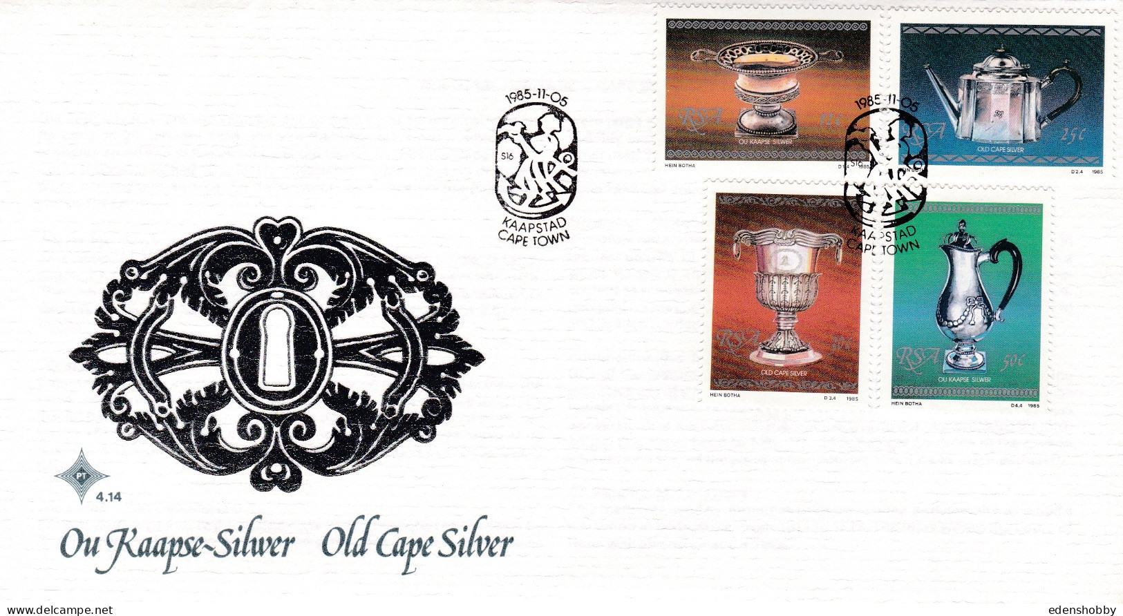 1985 SOUTH AFRICA RSA 6 Official First Day Covers FDC 4.11, S13, 4.11.1, 4.12, 4.12 - Brieven En Documenten