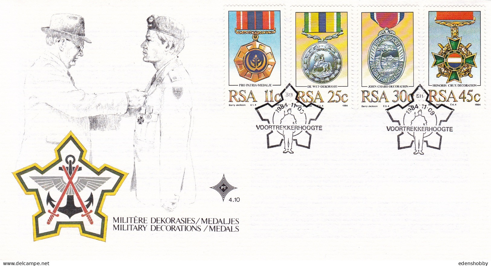 1984 SOUTH AFRICA RSA 7 Official First day Covers FDC 4.7, 4.8. 4.9, 4.9. 4.9a, 4.10, S12