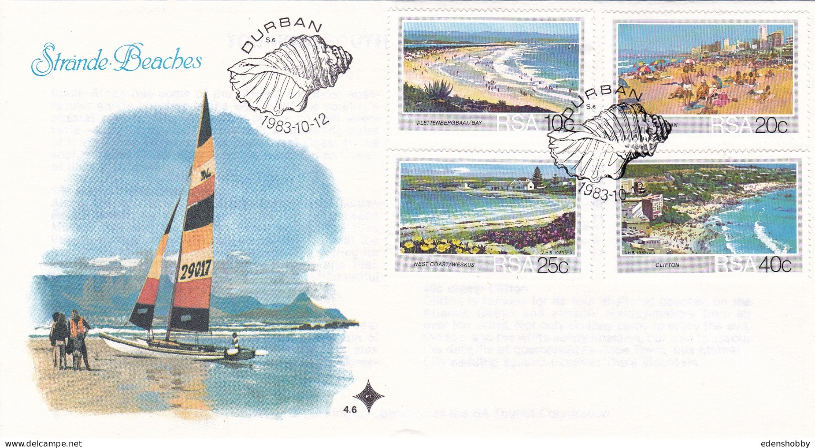 1983 SOUTH AFRICA RSA 5 Official First Day Covers  FDC 4.3, 4.4, 4.5, 4.6, S11, 1 Kitson Cover - Briefe U. Dokumente