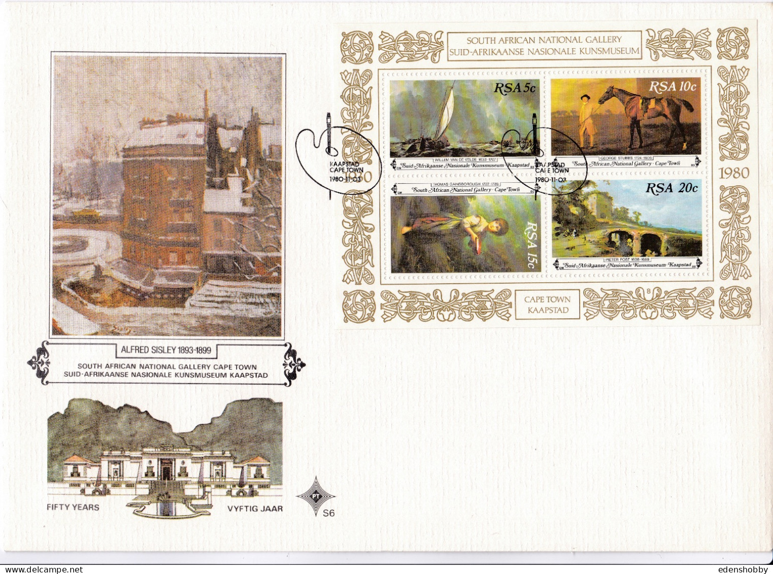 1980 SOUTH AFRICA RSA 8 Official First day Covers  FDC 3.21, S5, 3.22, 3.23, 3.24, 3.25, S6, 3.26