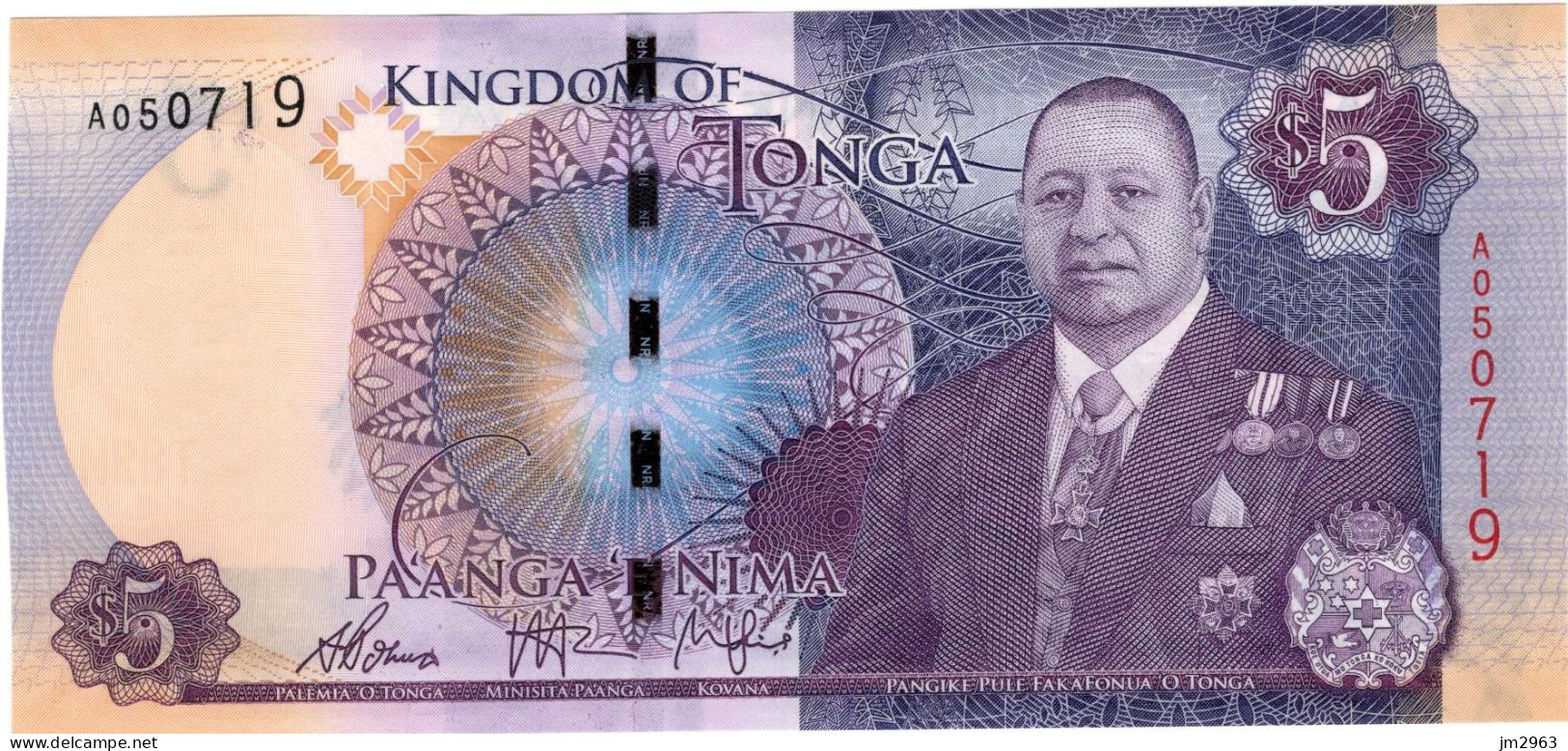 TONGA 5 PAANGA UNC ND A050719 - Tonga