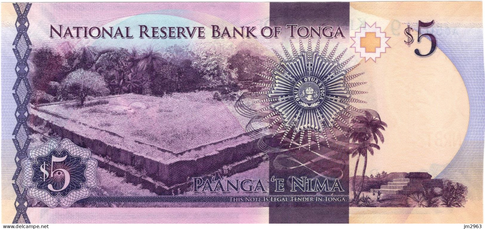 TONGA 5 PAANGA UNC ND A050719 - Tonga