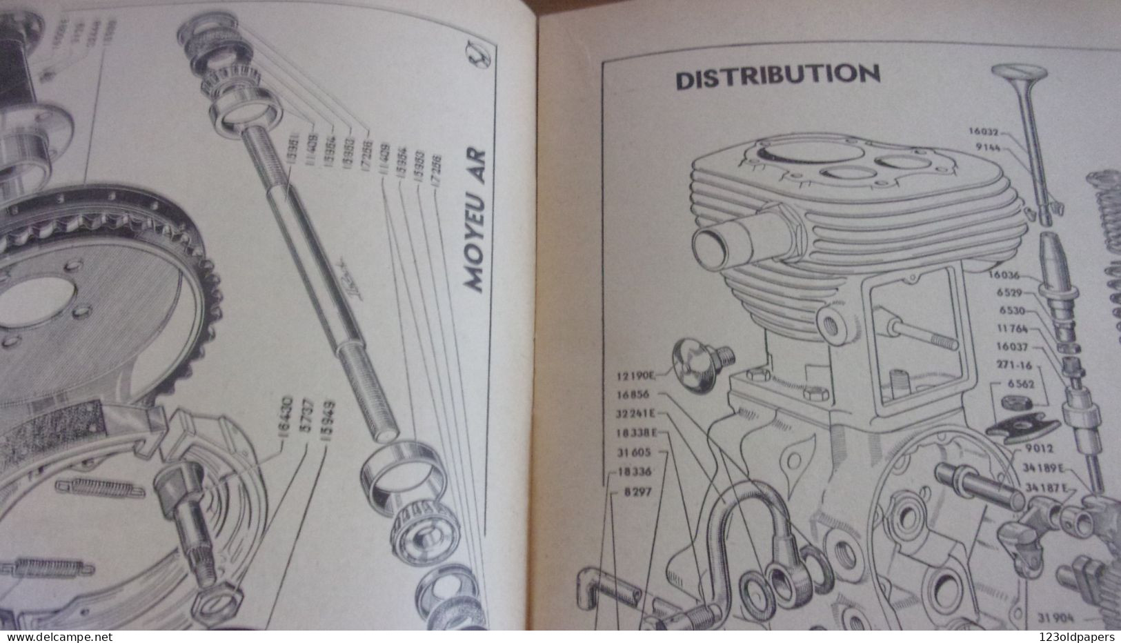 Catalogue 1951 TARIF DES PIECES DETACHEES  Cycles Motocyclettes "TERROT"  DIJON  TYPE 350 CM3 HCTL