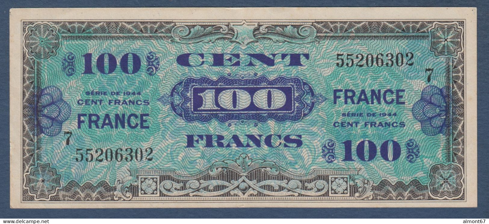 France    - 100 Francs  1944 - Série 7 - 1945 Verso Frankreich