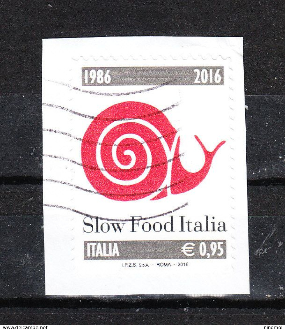 Italia   -  2016. Lumaca, Logo Della Organizzazione  " Slow Food ".Snail, Logo Of The Organization - Alimentation