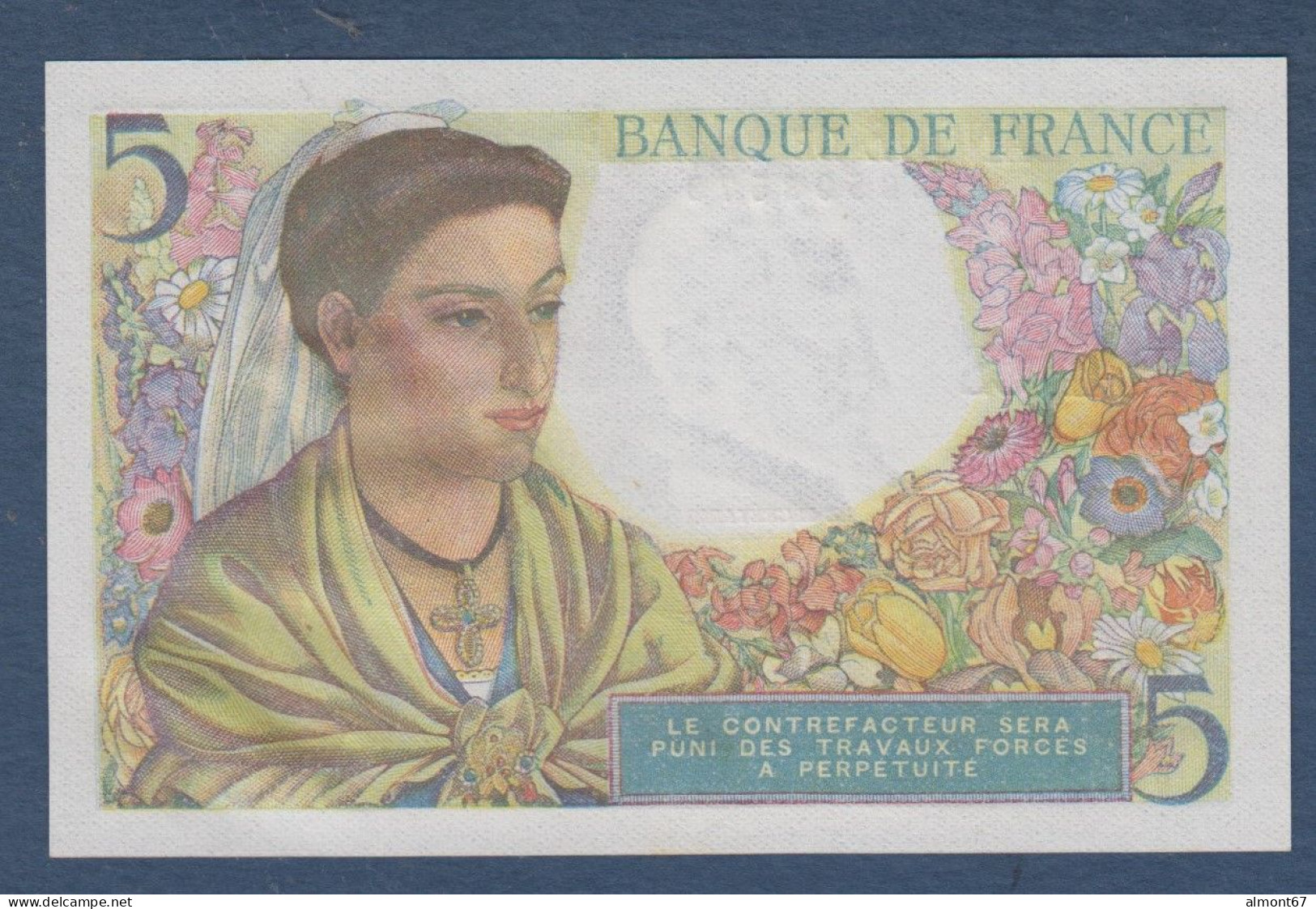 5 Francs  Berger  Du  5 - 8 - 1943 - 5 F 1943-1947 ''Berger''