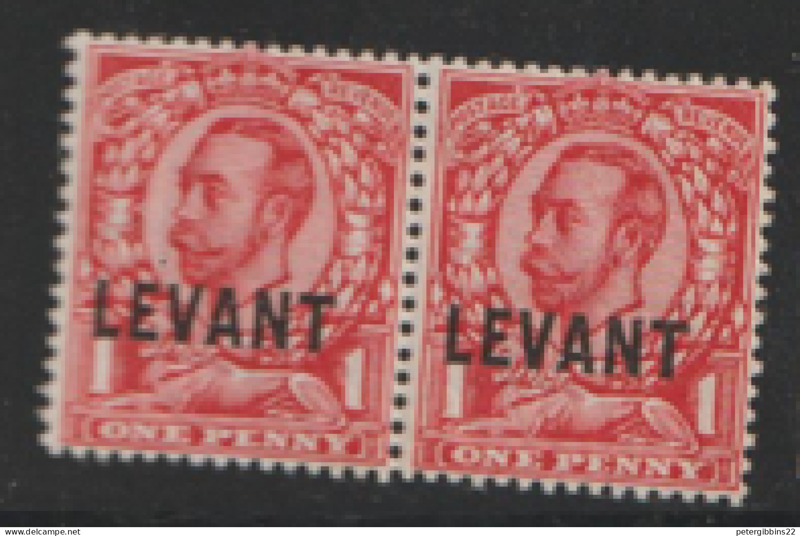 Levant    1911   SG L15  Mounted Mint Pair - British Levant
