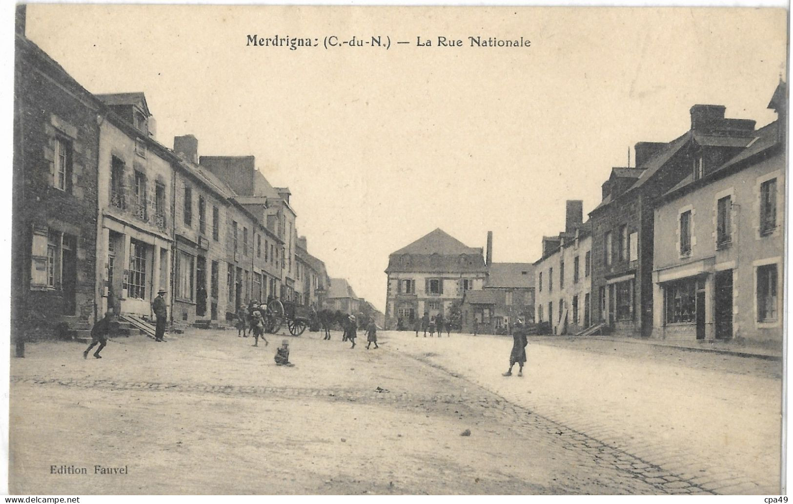 22    MERDRIGNAC   LA  RUE  NATIONALE - Autres & Non Classés