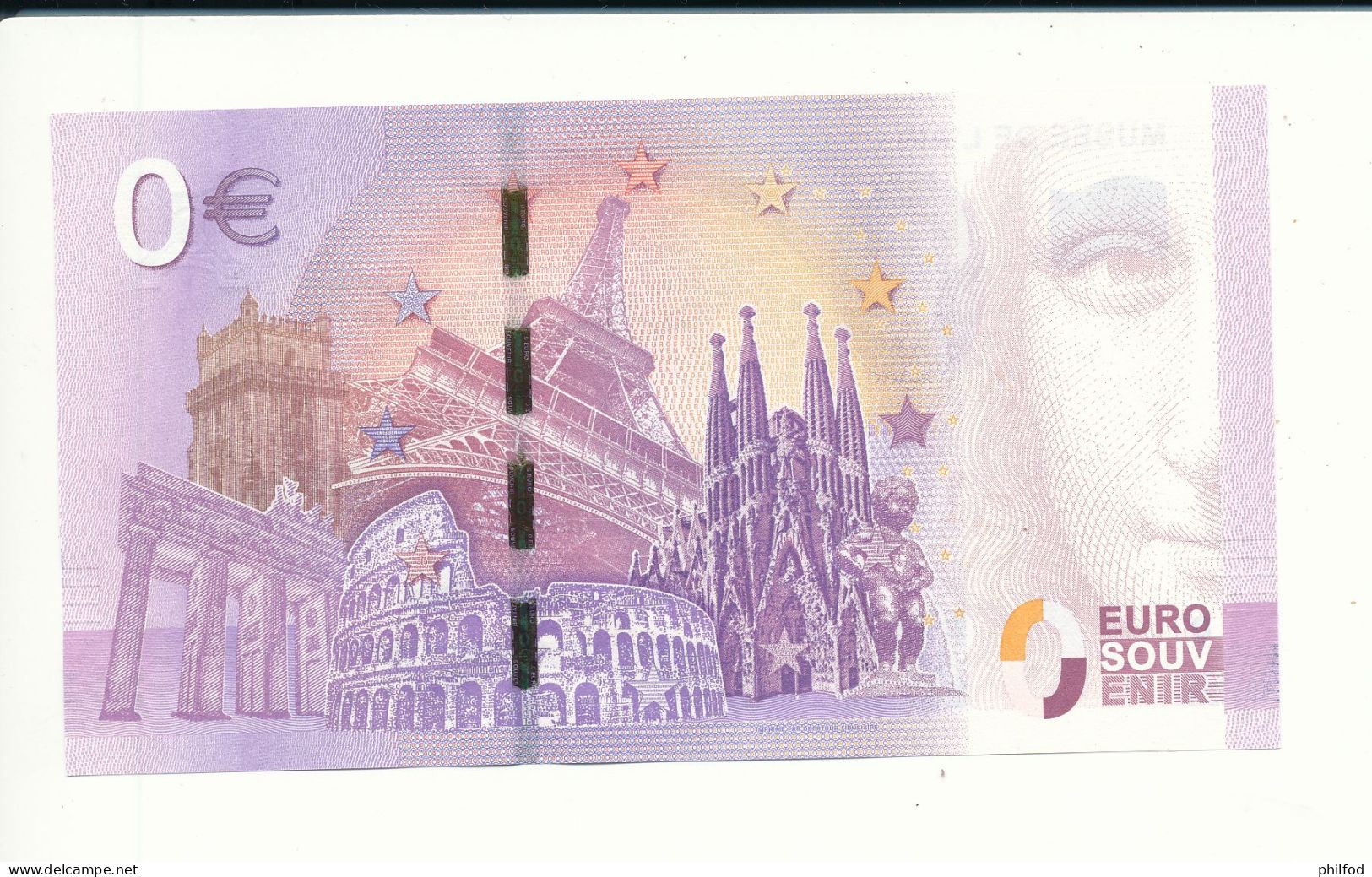 Billet Souvenir - 0 Euro - UEGU - 2017-1 - MUSÉE DE L'AIR ET DE L'ESPACE LE BOURGET - CONCORDE - N° 4844 - Billet épuisé - Lots & Kiloware - Banknotes