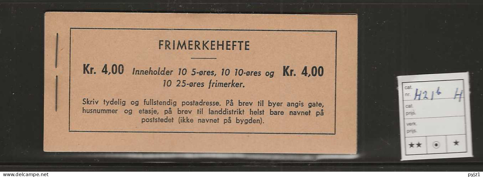 1945 MNH Norway, Booklet H21-b-H - Carnets