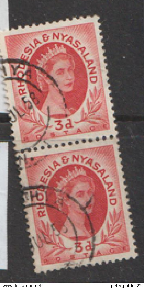 Rhodesia And Nyasaland   1954   SG 4 3d  Fine Used  Pair - Rhodesien & Nyasaland (1954-1963)