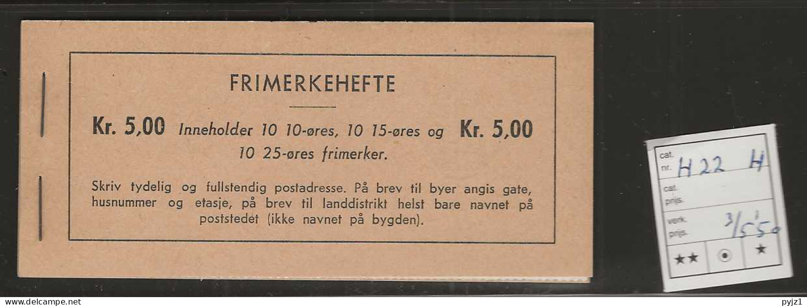 1945 MNH Norway, Booklet H22-H - Carnets