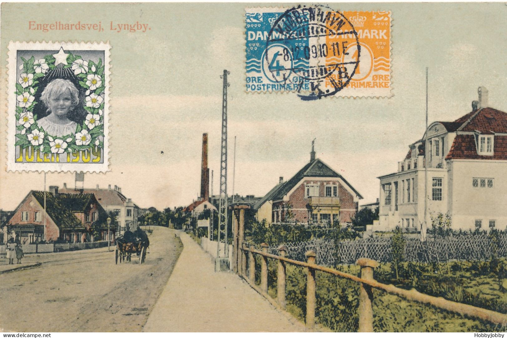 2  Postkort: 1 Av Engelhardsvej I Lyngby  + Gyldenlund I Charlottenlund - Begge Fra Dansk Pk-samler Til Norsk  DC-264A - Denmark
