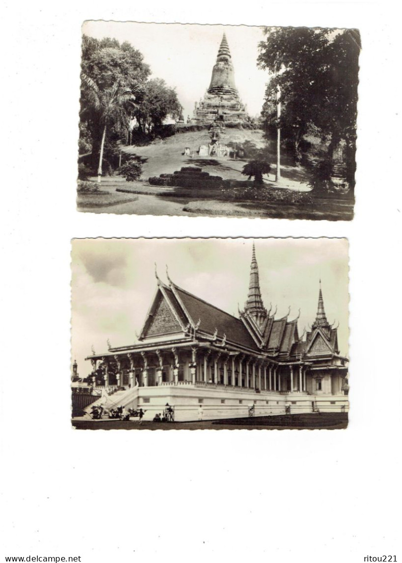 Lot 3 Cpa - Cambodge -  Phnom Penh PhnomPenh - PALAIS ROYAL - PHONH - HALLES CENTRALES - Cambodge