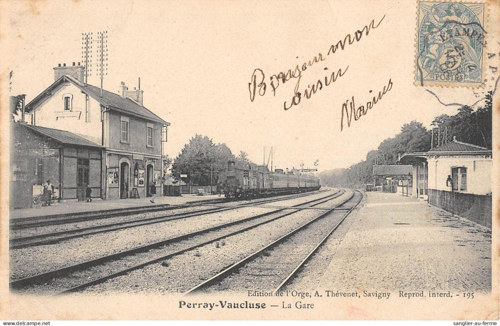 CPA 91 PERRAY VAUCLUSE / LA GARE / TRAIN - Other & Unclassified