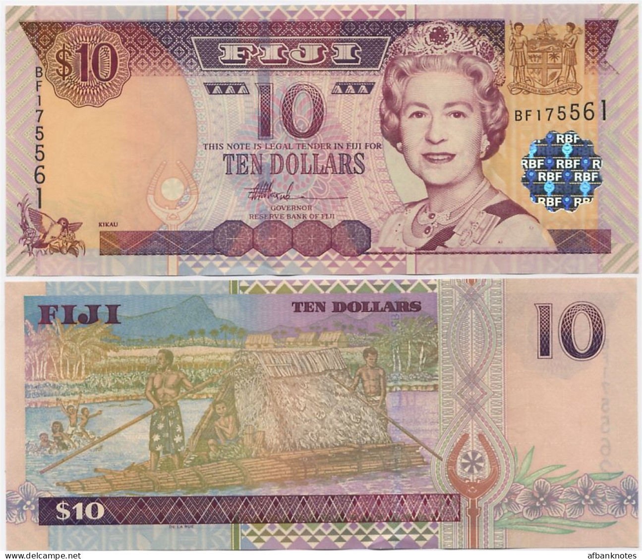 FIJI       10 Dollars       P-106a        ND (2002)       UNC - Fidji