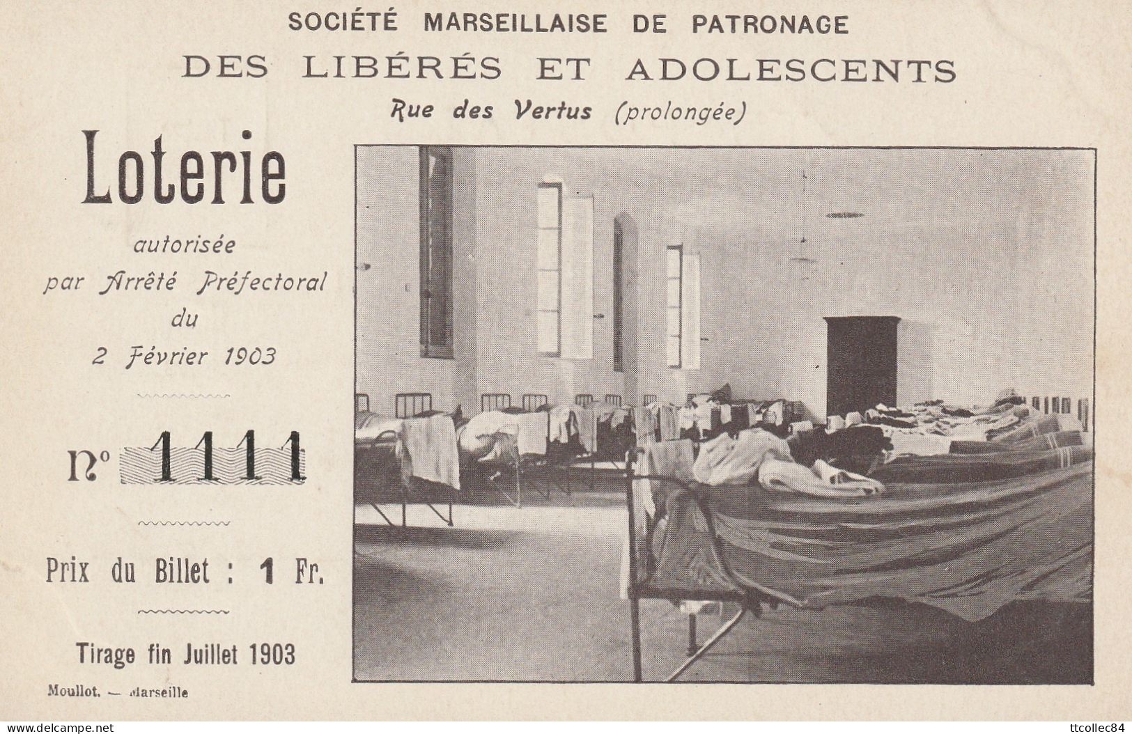 CPA-13-MARSEILLE-Société Marseillaise De Patronage Des Libérés Et Adolescents-Rue Des Vertus - Timone, Baille, Pont De Vivaux