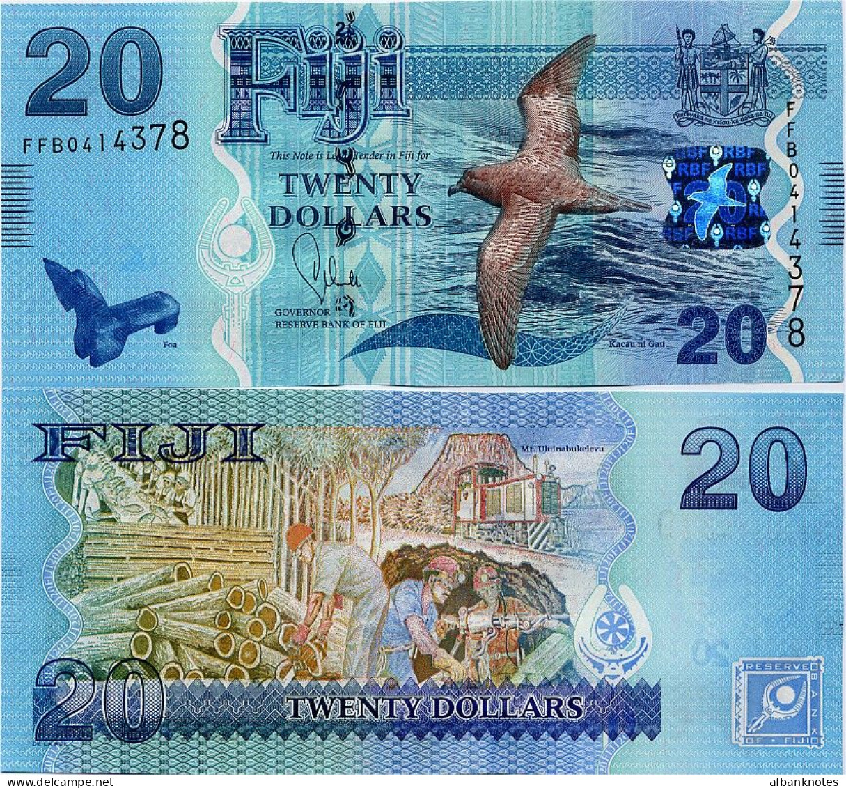 FIJI        20 Dollars       P-117a       ND (2013)       UNC - Figi