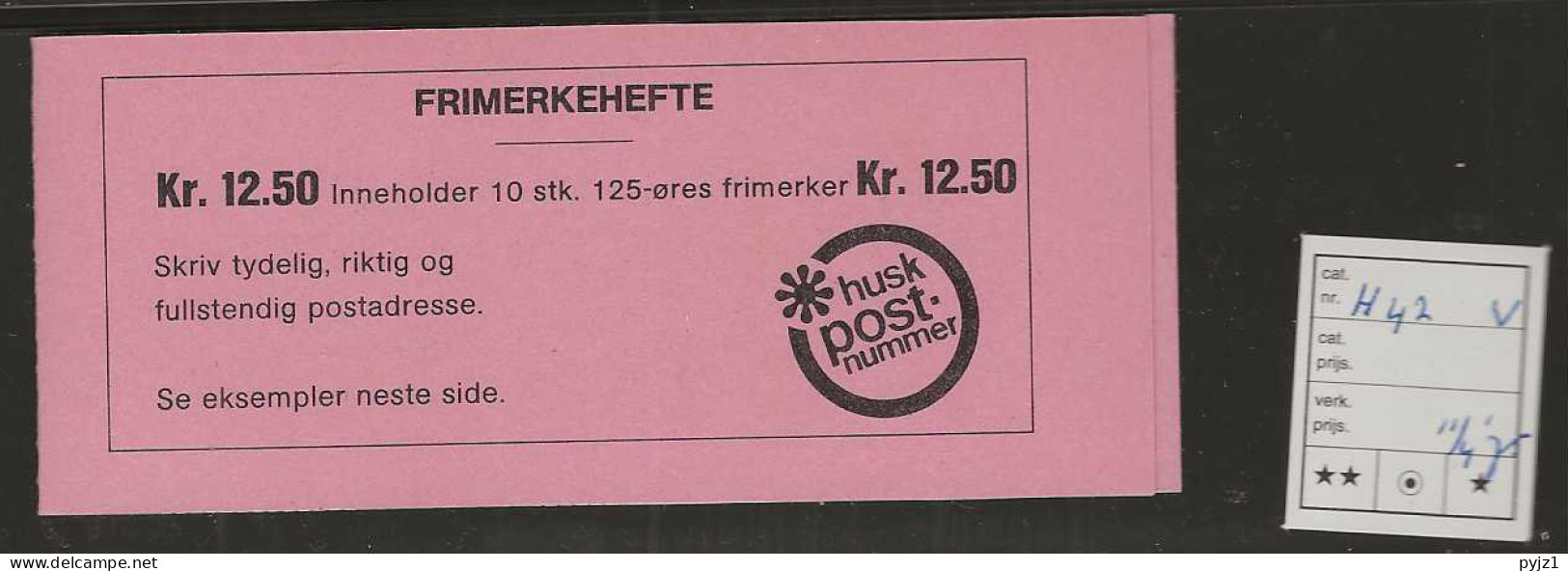 1975 MNH Norway, Booklet Facit H42-V - Markenheftchen
