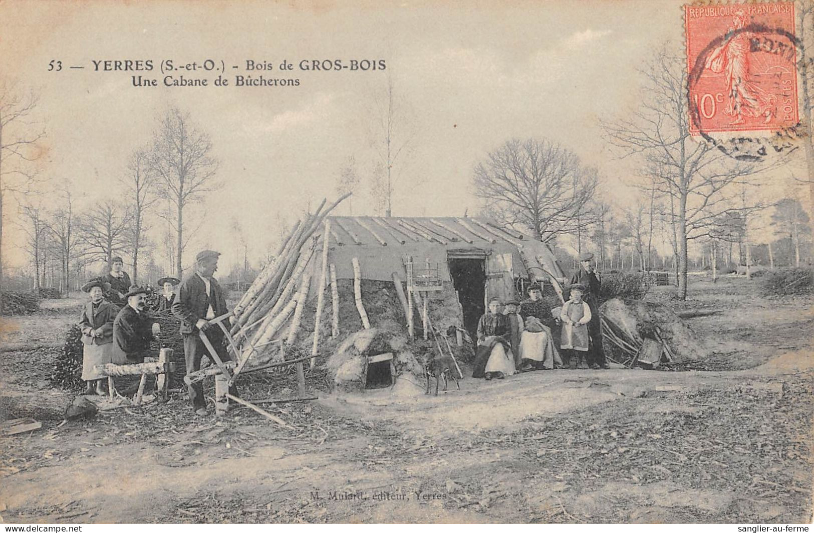 CPA 91 YERRES / BOIS DE GROS BOIS / UNE CABANE DE BUCHERONS - Yerres