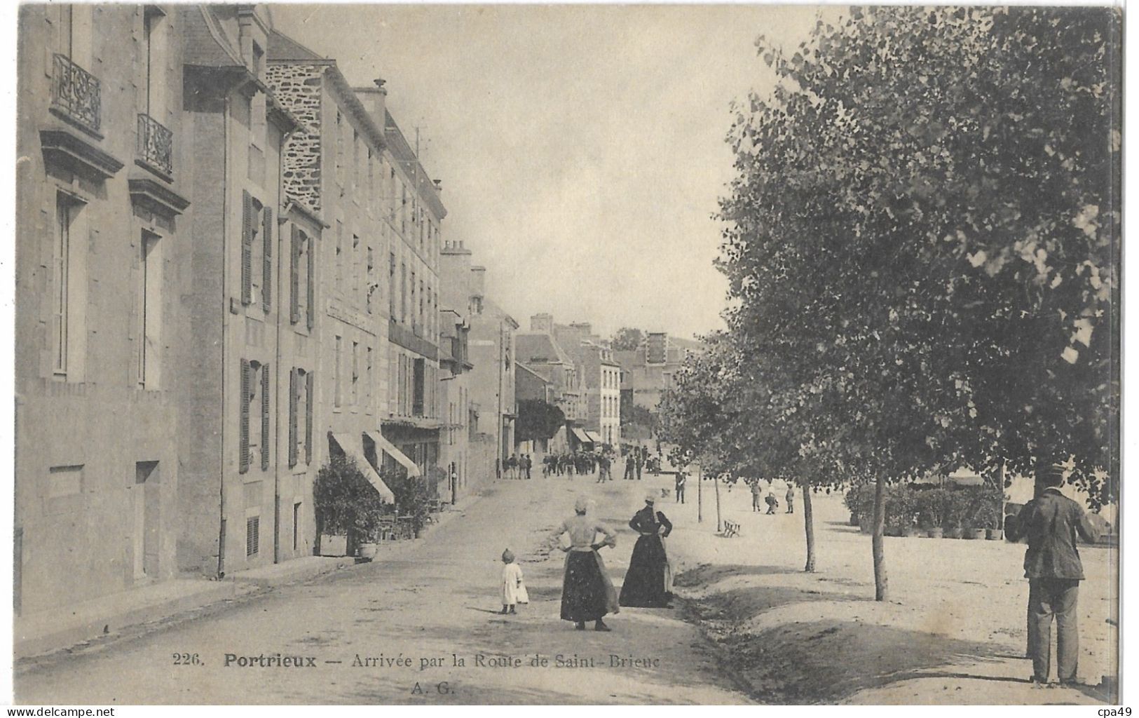 22    PORTRIEUX  ARRIVEE  PAR  LA  ROUTE  DE  SAINT - BRIEUC - Autres & Non Classés