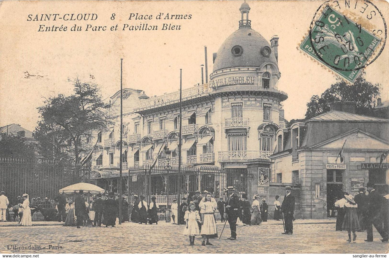 CPA 92 SAINT CLOUD / PLACE D'ARMES / ENTREE DU PARC / PAVILLON BLEU - Saint Cloud