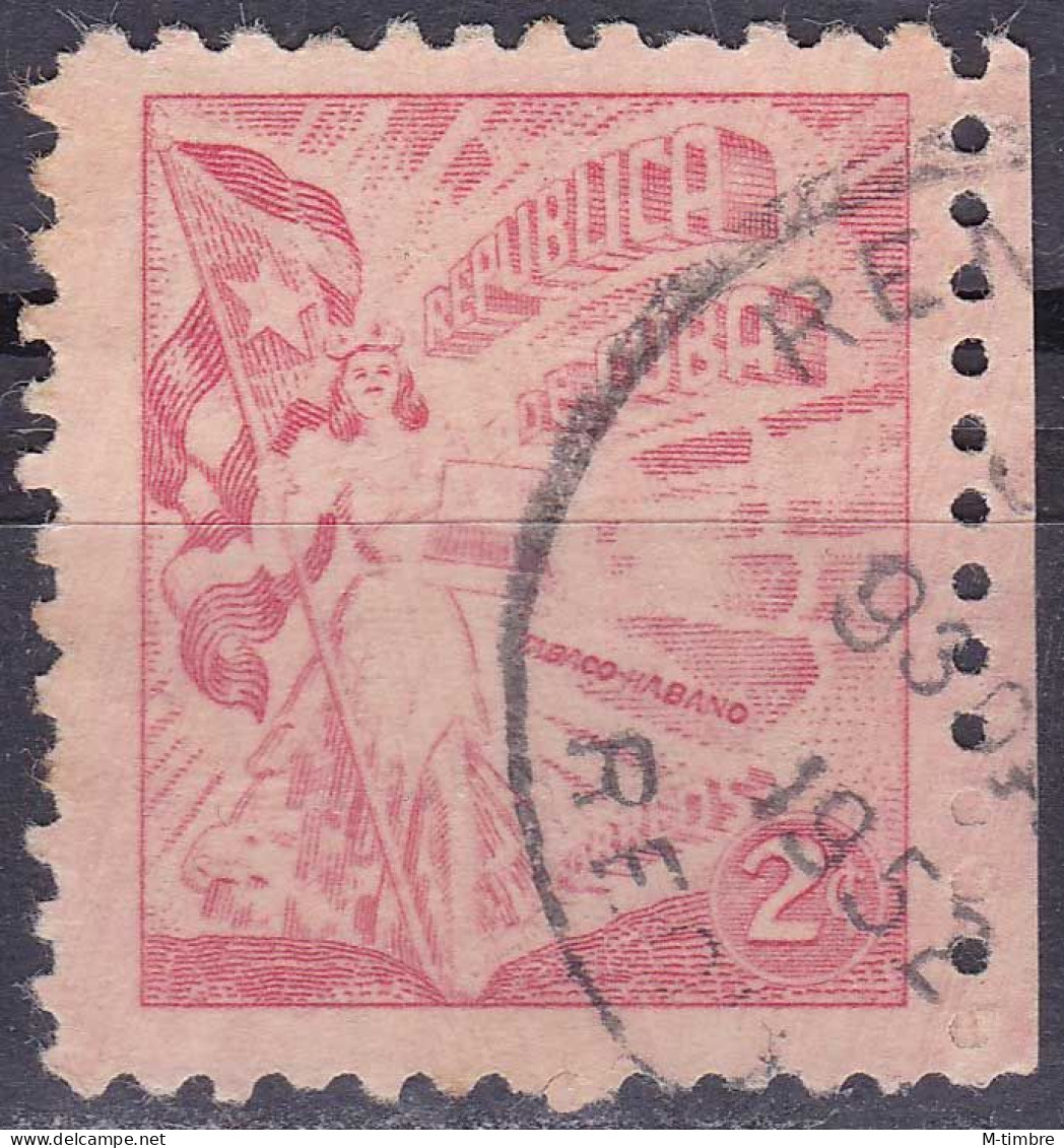 Cuba (Perf.10x10) YT 330B Mi 230 Année 1950 (Used °) Industrie Du Tabac - Drapeau - Usati