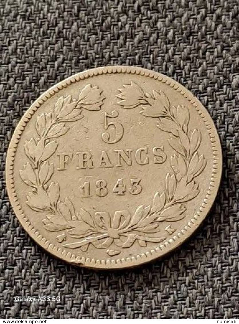 5 Fr Louis Philippe 1843 K - 5 Francs