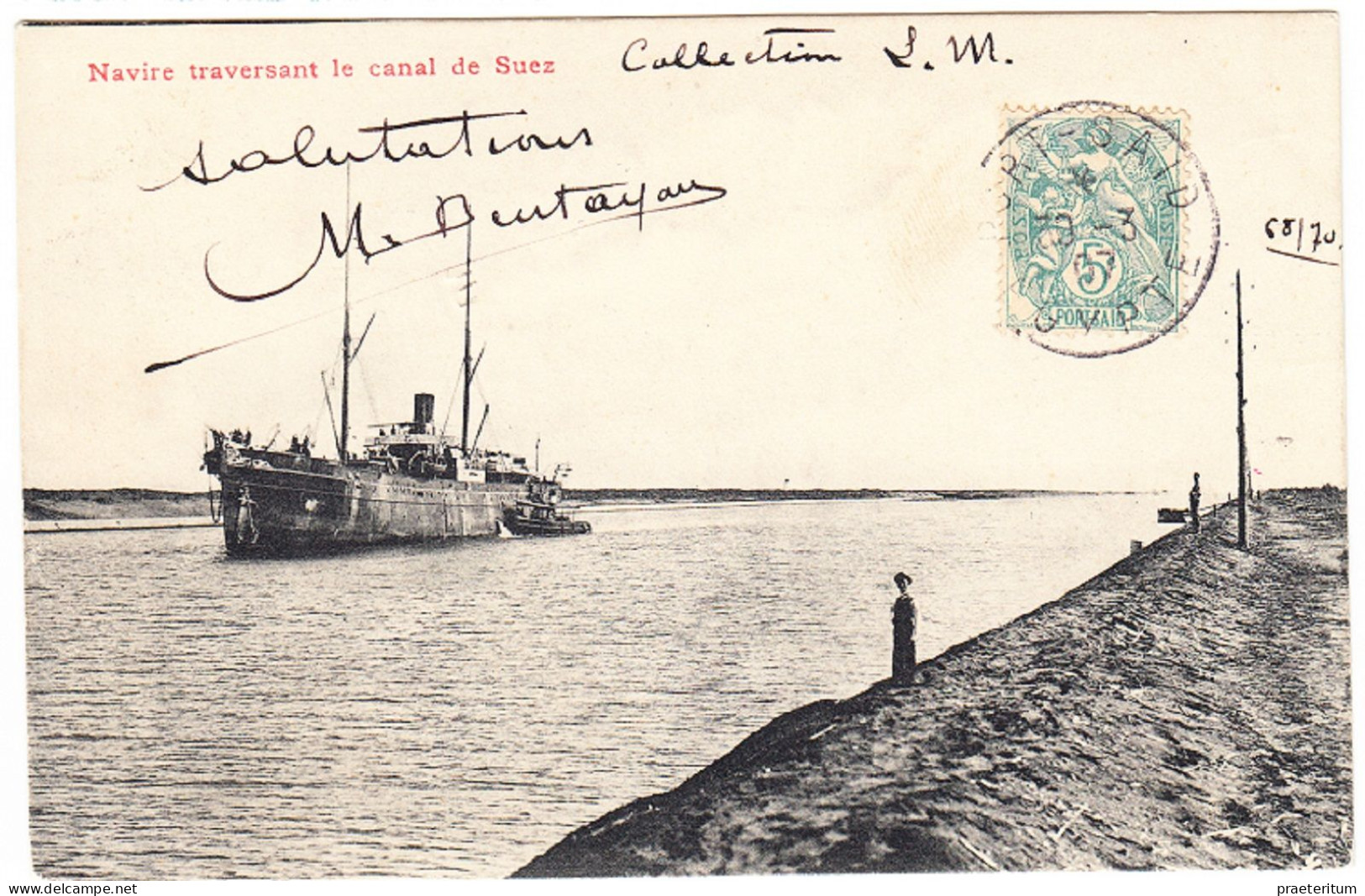 Lettre Port-Said, 30 Mars 1907 - Carte Postale Vers Paris - Brieven En Documenten