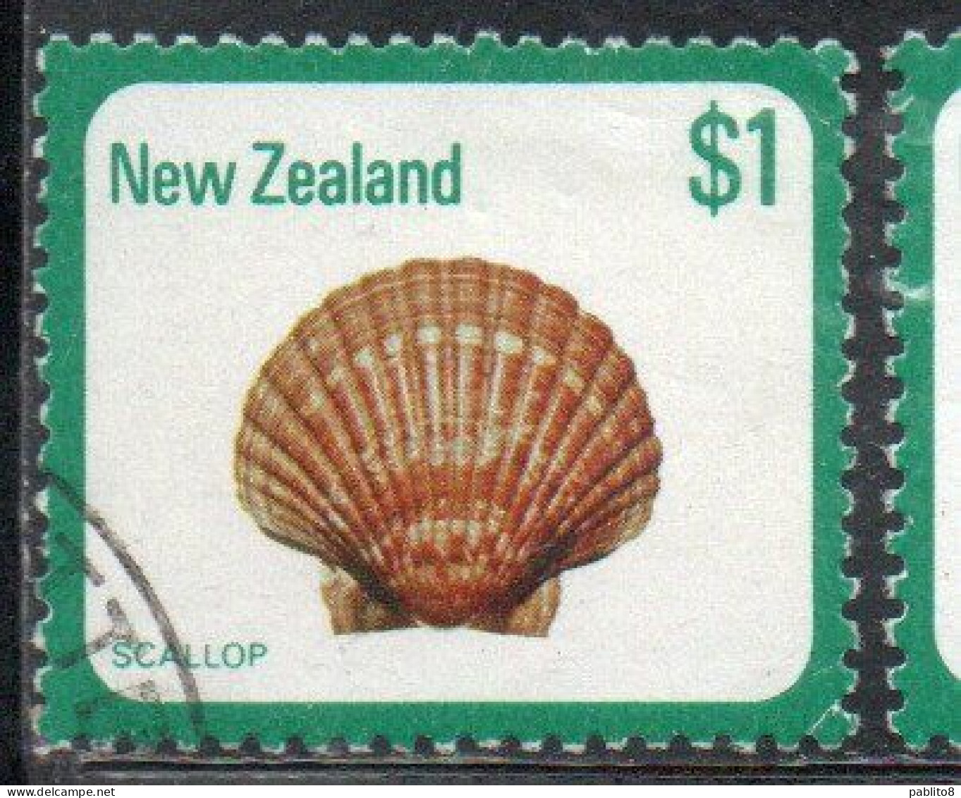 NEW ZEALAND NUOVA ZELANDA 1979 SHELLS SCALLOP PECTEN NOVAEZELANDIAE 1$ USED USATO OBLITERE' - Oblitérés