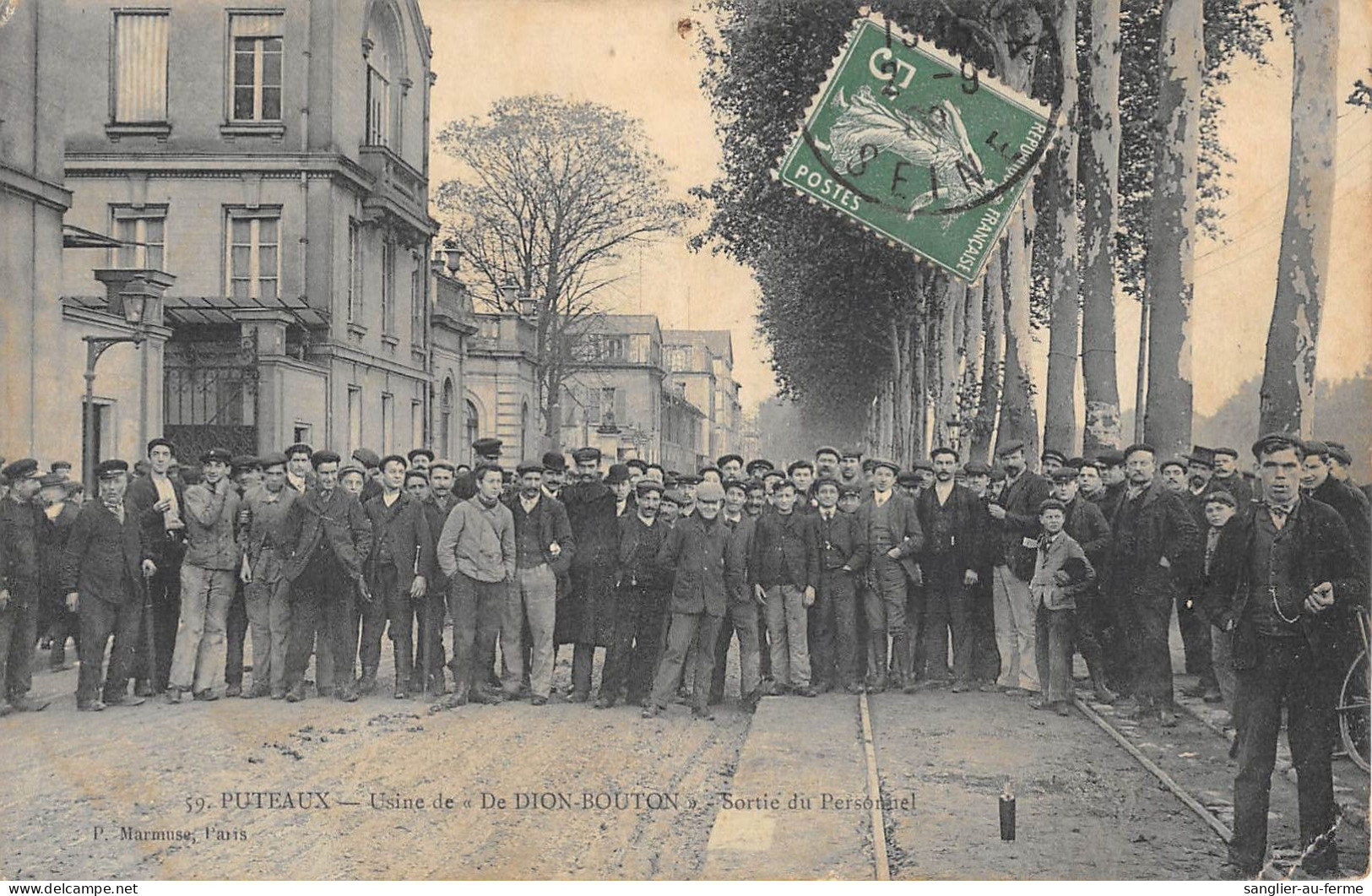 CPA 91 PUTEAUX / USINE DE DION BOUTON / SORTIE DU PERSONNEL - Puteaux