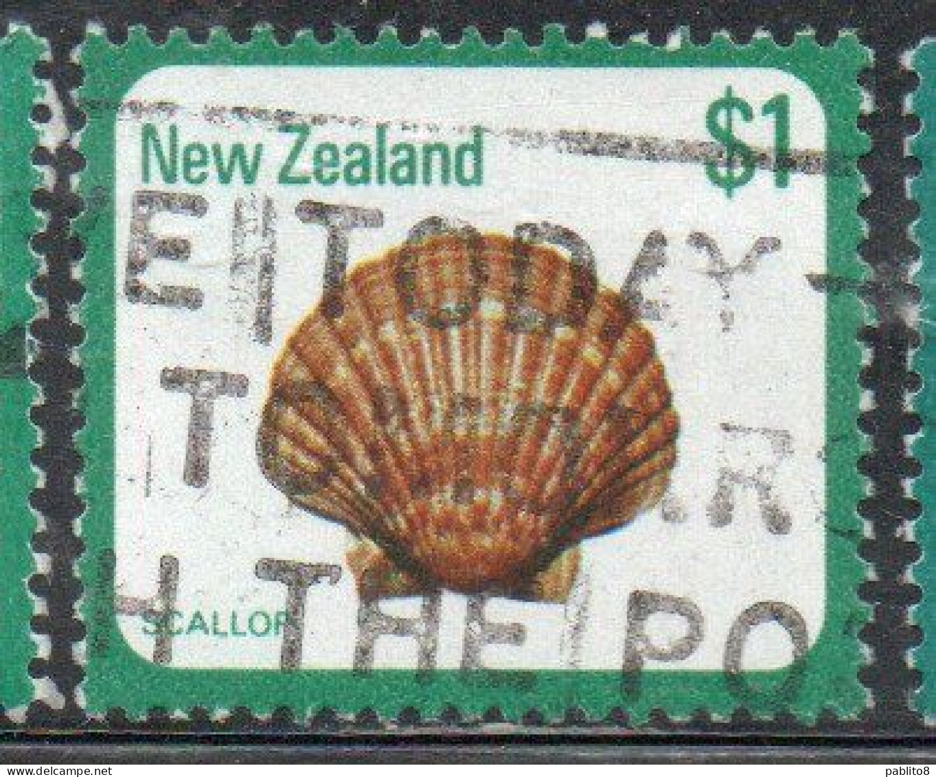 NEW ZEALAND NUOVA ZELANDA 1979 SHELLS SCALLOP PECTEN NOVAEZELANDIAE 1$ USED USATO OBLITERE' - Used Stamps