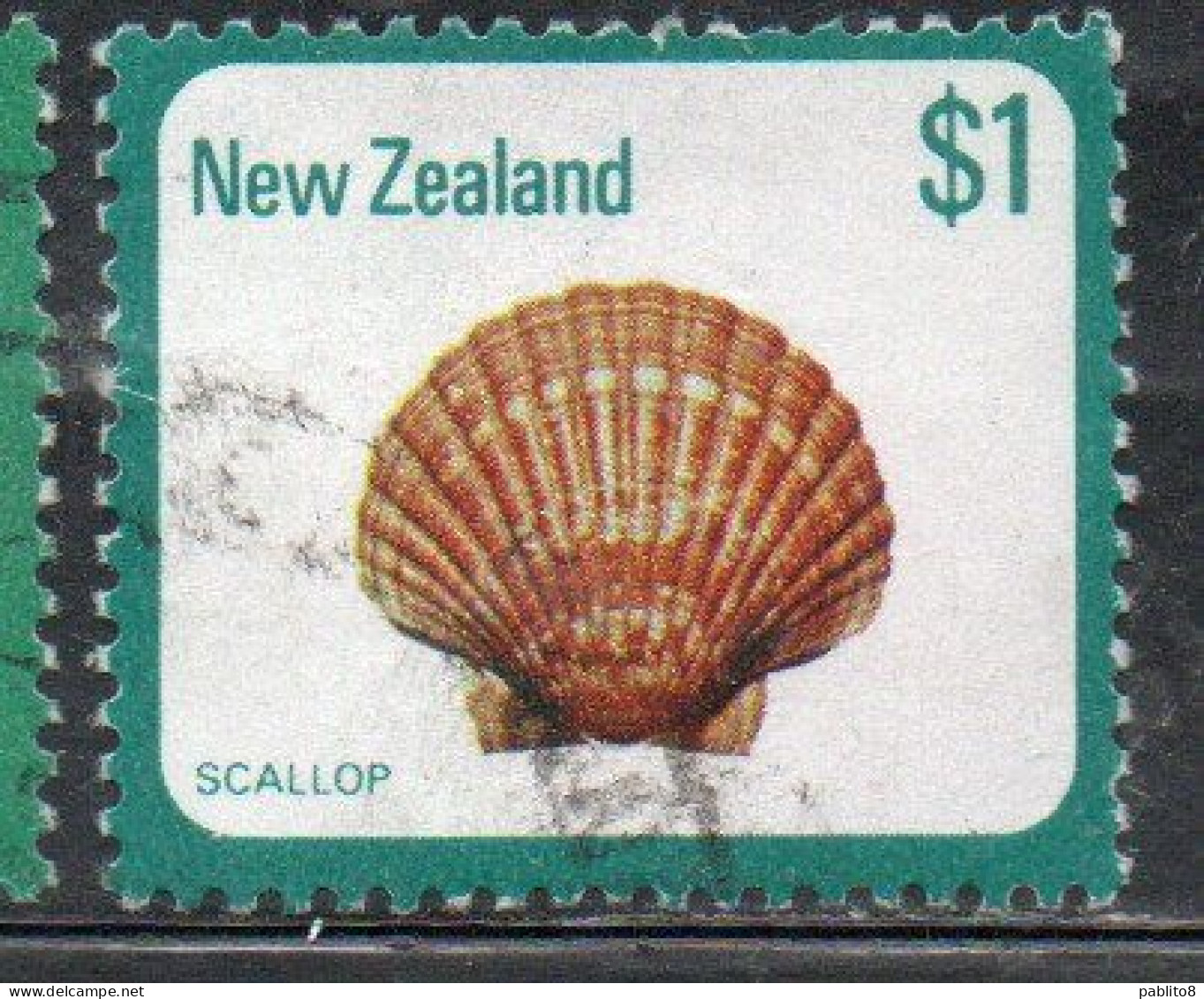 NEW ZEALAND NUOVA ZELANDA 1979 SHELLS SCALLOP PECTEN NOVAEZELANDIAE 1$ USED USATO OBLITERE' - Used Stamps