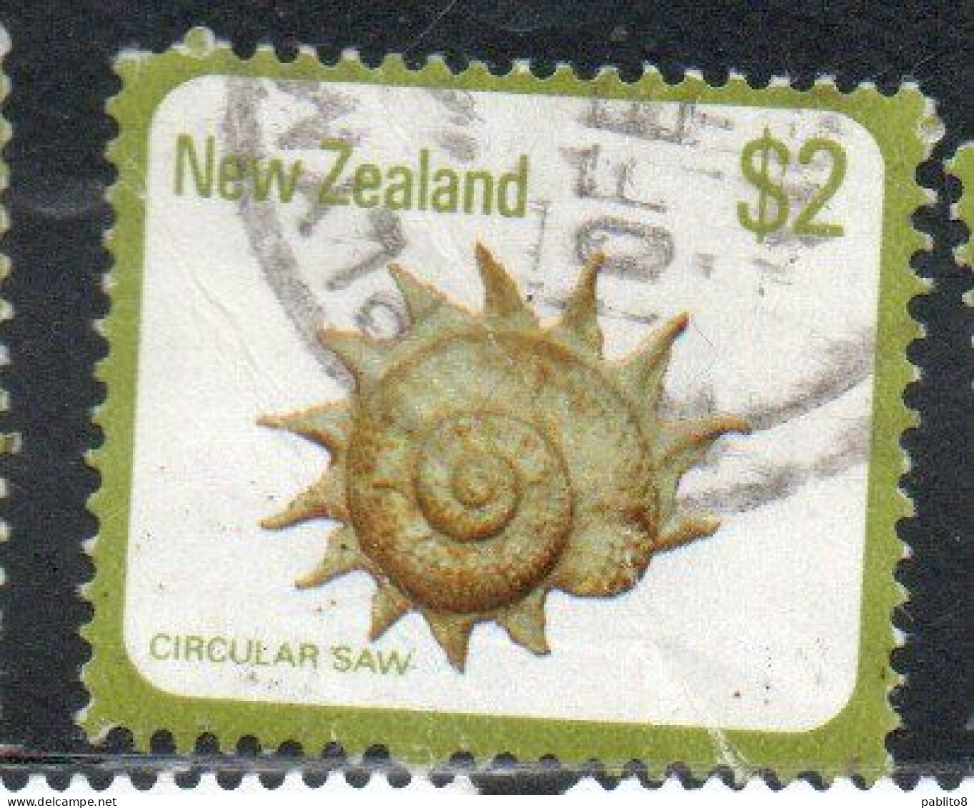 NEW ZEALAND NUOVA ZELANDA 1979 SHELLS CIRCULAR SAW ASTRAEA HELIOTROPIUM 2$ USED USATO OBLITERE' - Oblitérés