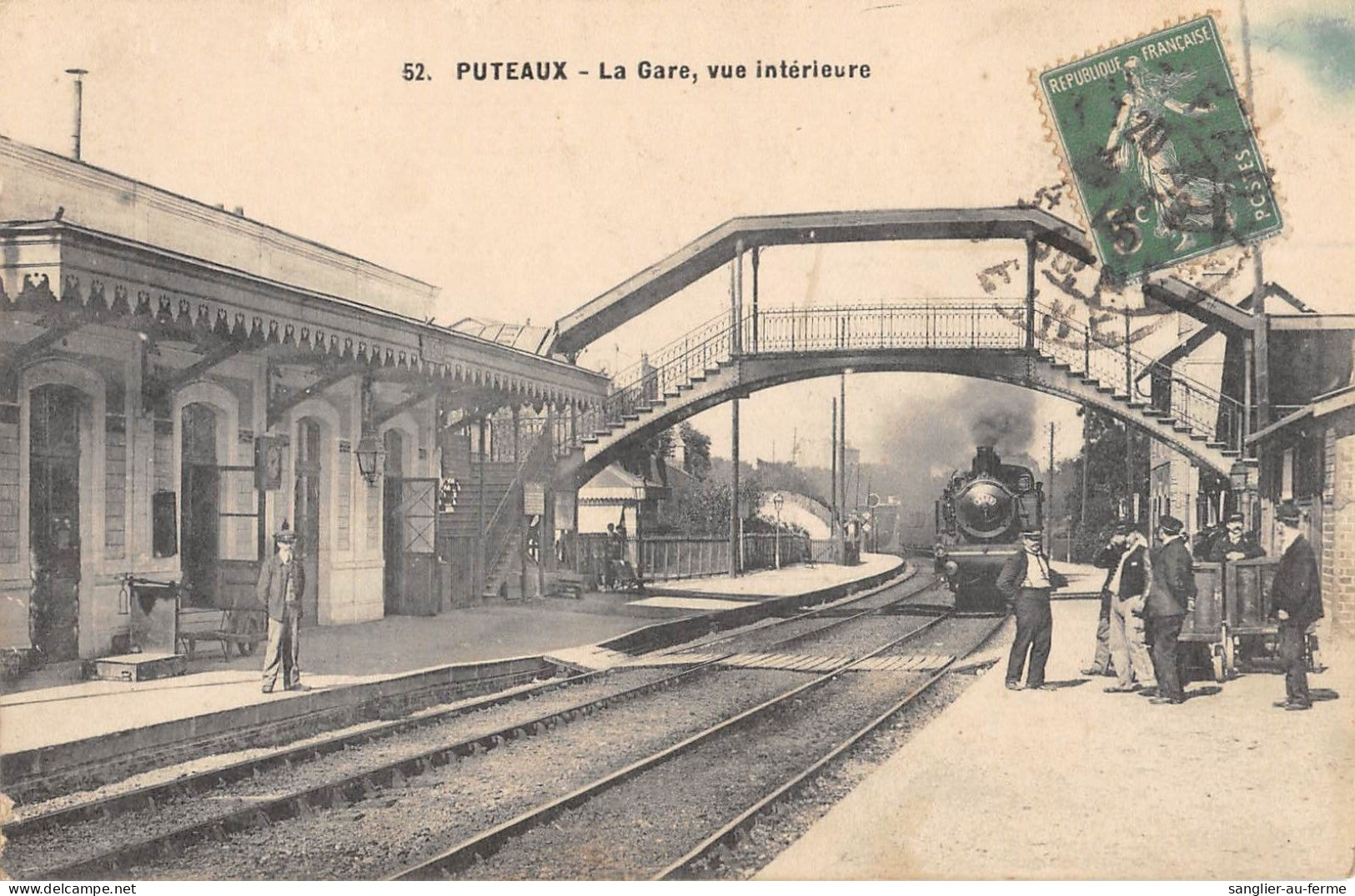 CPA 91 PUTEAUX / LA GARE / VUE INTERIEURE / TRAIN - Puteaux