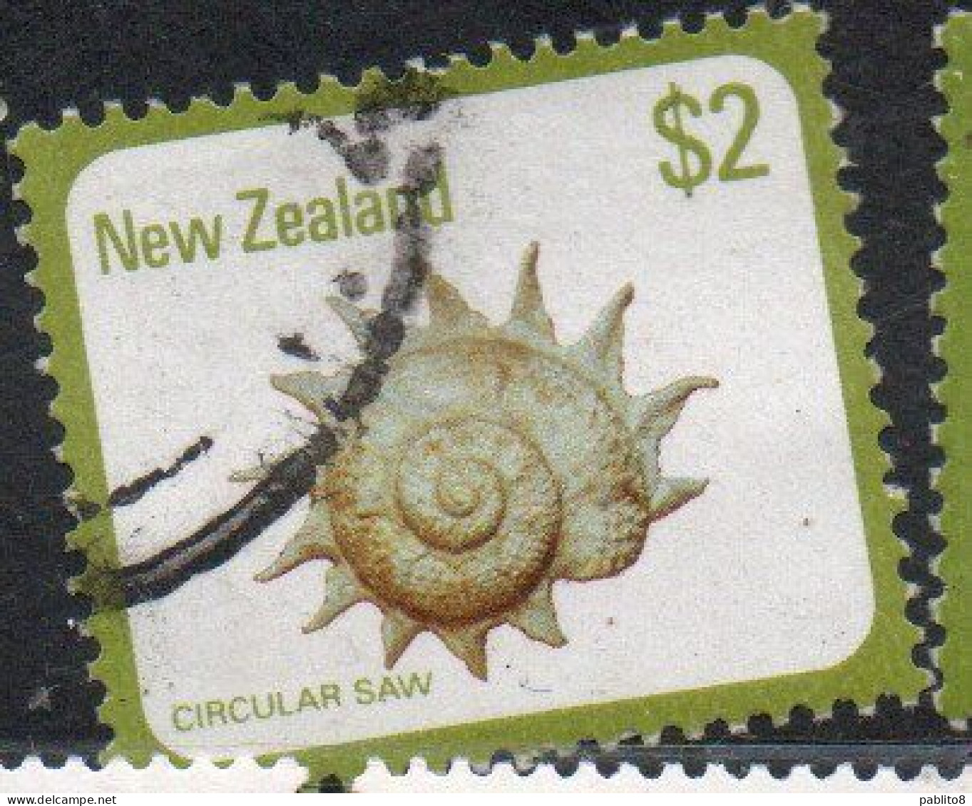 NEW ZEALAND NUOVA ZELANDA 1979 SHELLS CIRCULAR SAW ASTRAEA HELIOTROPIUM 2$ USED USATO OBLITERE' - Oblitérés