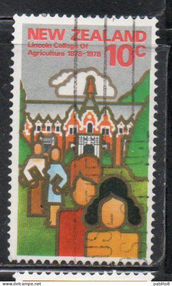 NEW ZEALAND NUOVA ZELANDA 1978 LINCOLN UNIVERSITY COLLEGE OF AGRICULTURE CENTENARY 10c USED USATO OBLITERE' - Gebraucht