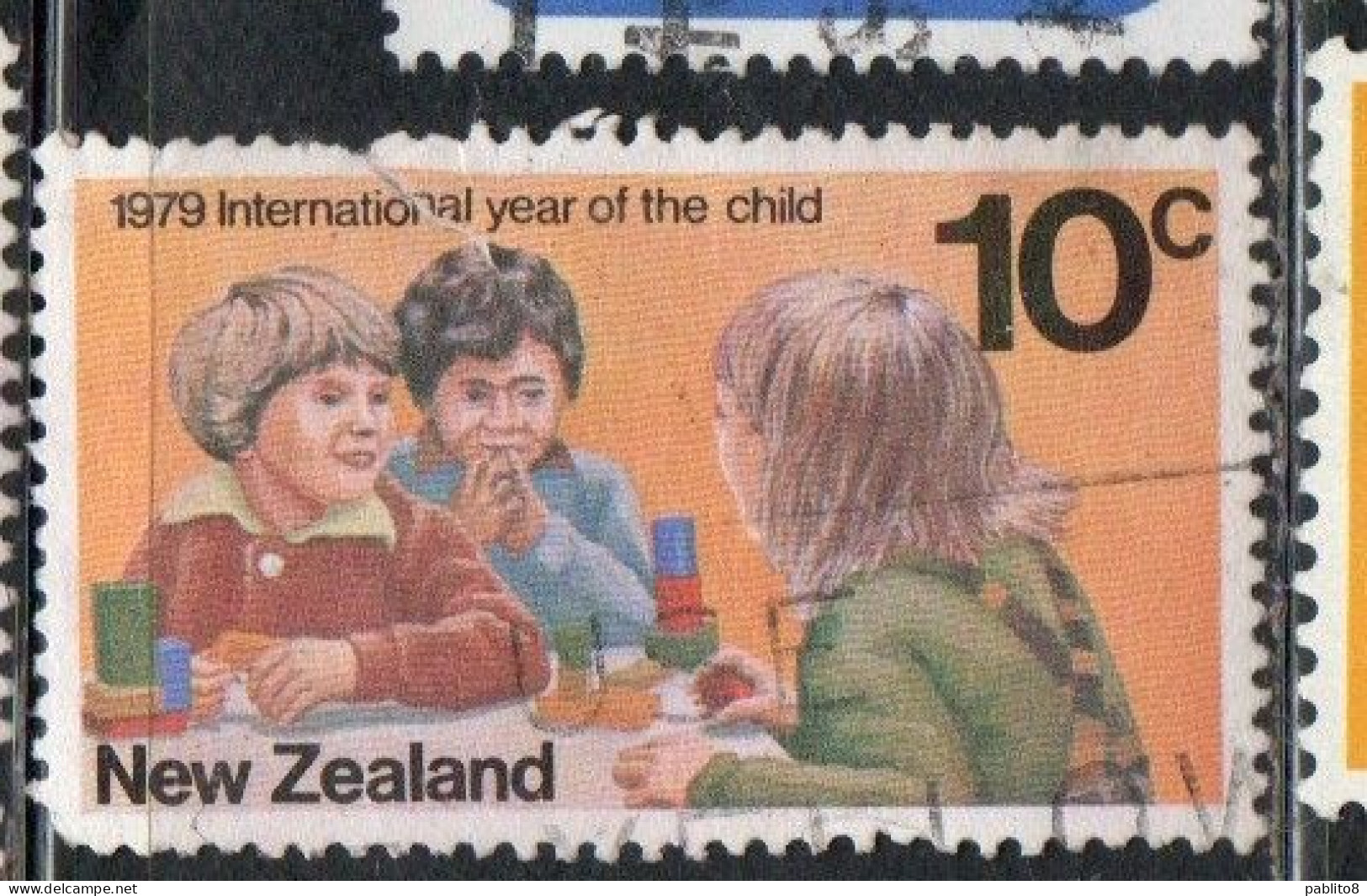 NEW ZEALAND NUOVA ZELANDA 1979 IYC INTERNATIONAL YEAR OF THE CHILDREN 10c USED USATO OBLITERE' - Usati