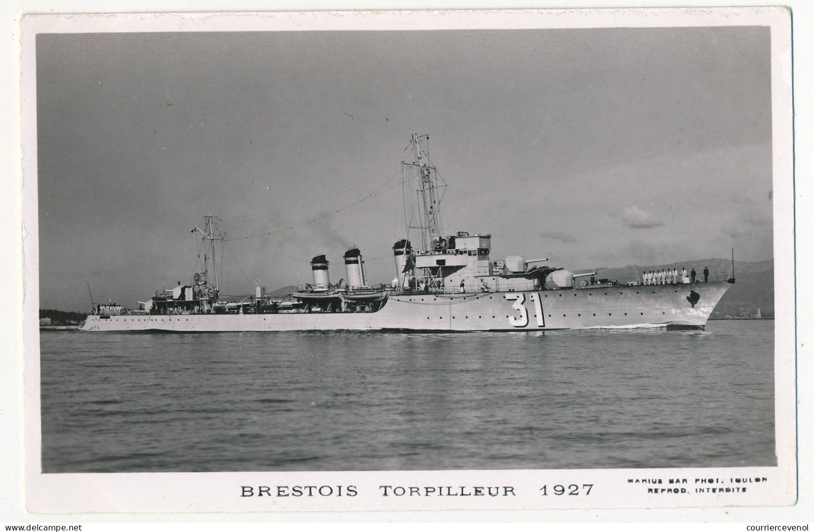 CPM - "BRESTOIS" -  Torpilleur - 1927 - Guerra