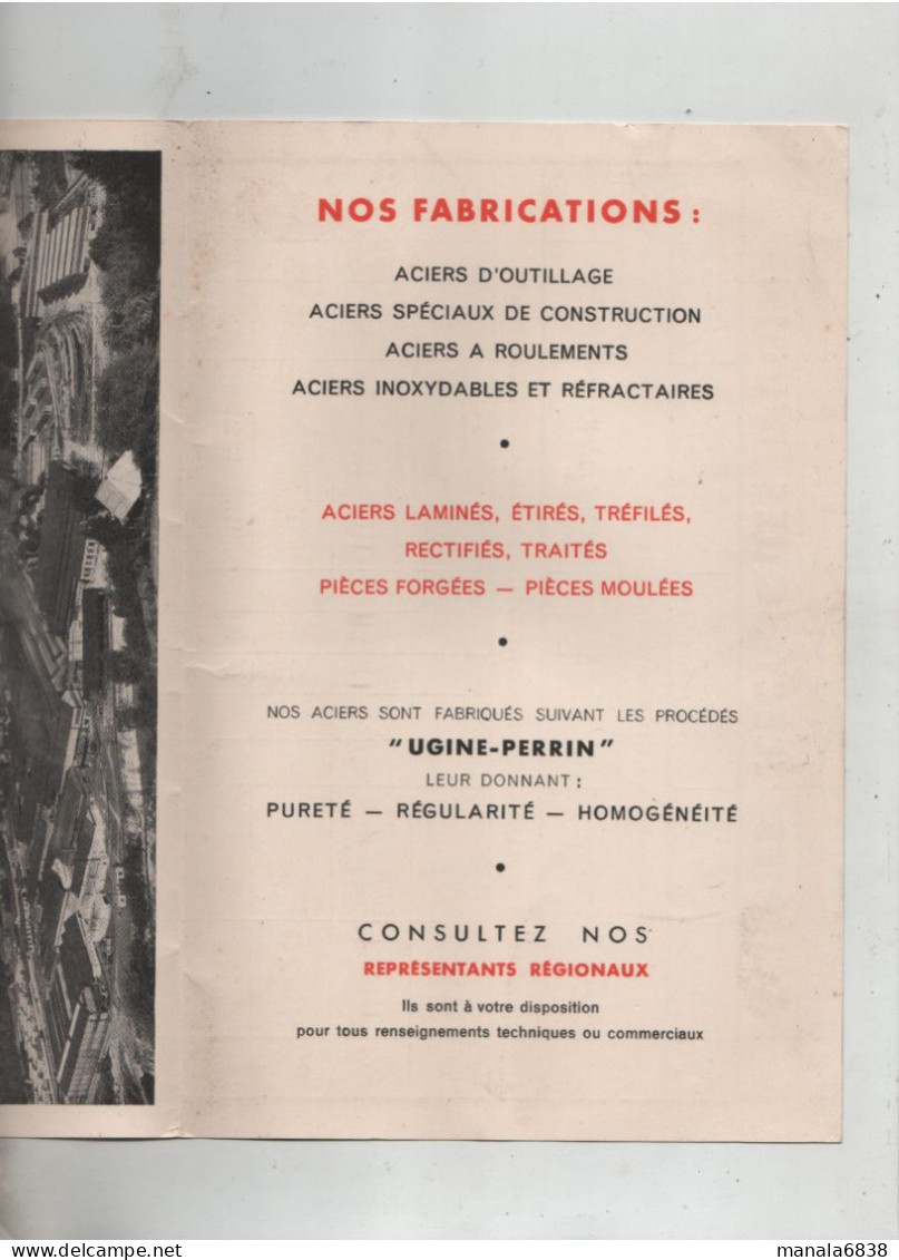 Ugine Aciers De Construction Aciéries électriques Paris Lyon Lille Grenoble Saint Etienne Nantes Moutiers 1955 - Ohne Zuordnung