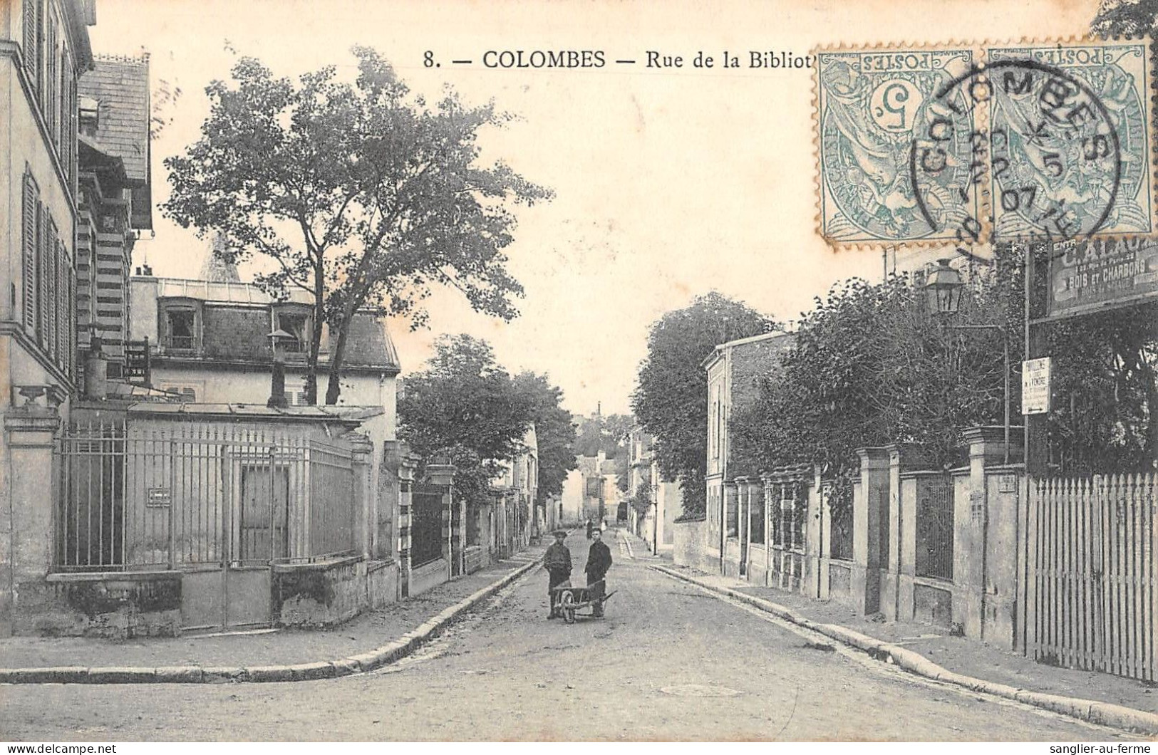 CPA 92 COLOMBES / RUE DE LA BIBLIOTHEQUE - Colombes