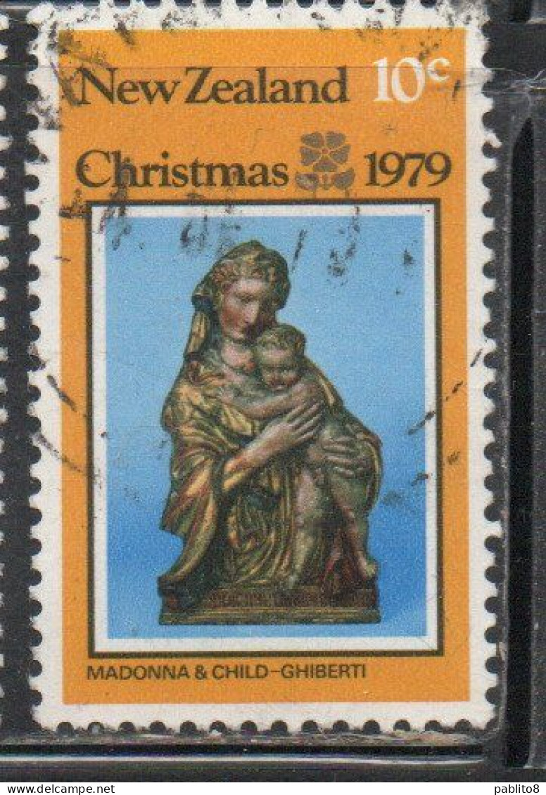 NEW ZEALAND NUOVA ZELANDA 1979 VIRGIN AND CHILD CHRISTMAS NATALE NOEL WEIHNACHTEN NAVIDAD 10c USED USATO OBLITERE' - Gebraucht